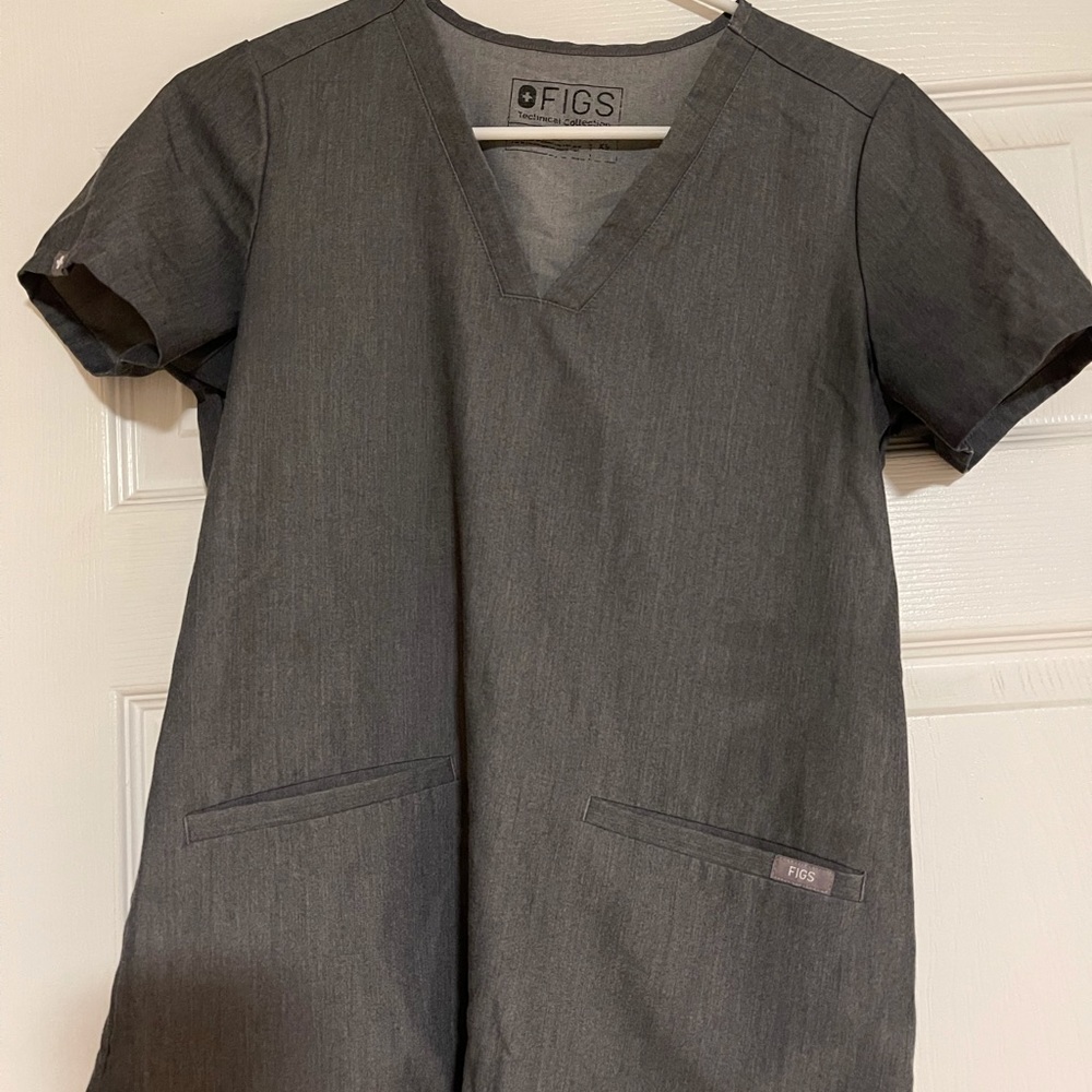 Figs Scrub Set - Charcoal Grey